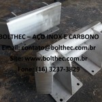 suporte guia em aço inoxidável
