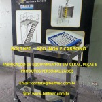 carrinho inox com 2 bandejas