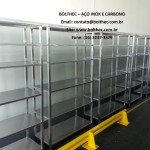 estante em aço inoxidável