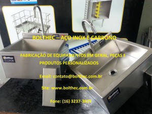 lavatório inox acionamento por joelho